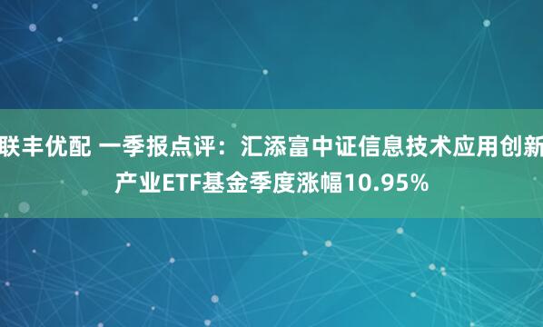 联丰优配 一季报点评：汇添富中证信息技术应用创新产业ETF基金季度涨幅10.95%